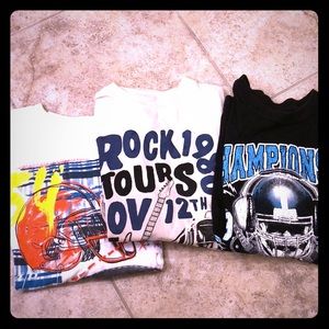 Bundle of 3 long sleeve printed t-shirts for boys